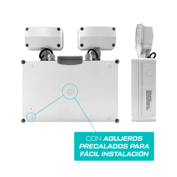 Luz de emergencia GAMASONIC estanca IP65 10W autonomía 2.5hs Outlet B