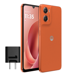 Celular MOTOROLA G06 4GB RAM 64GB naranja con cargador