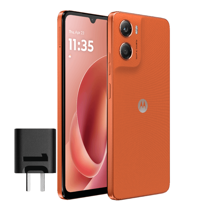 Celular MOTOROLA G06 4GB RAM 64GB naranja con cargador