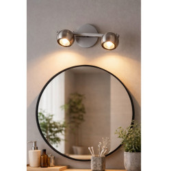 Aplique MARKAS ALYSSA para 2 luces GU10 barral platil