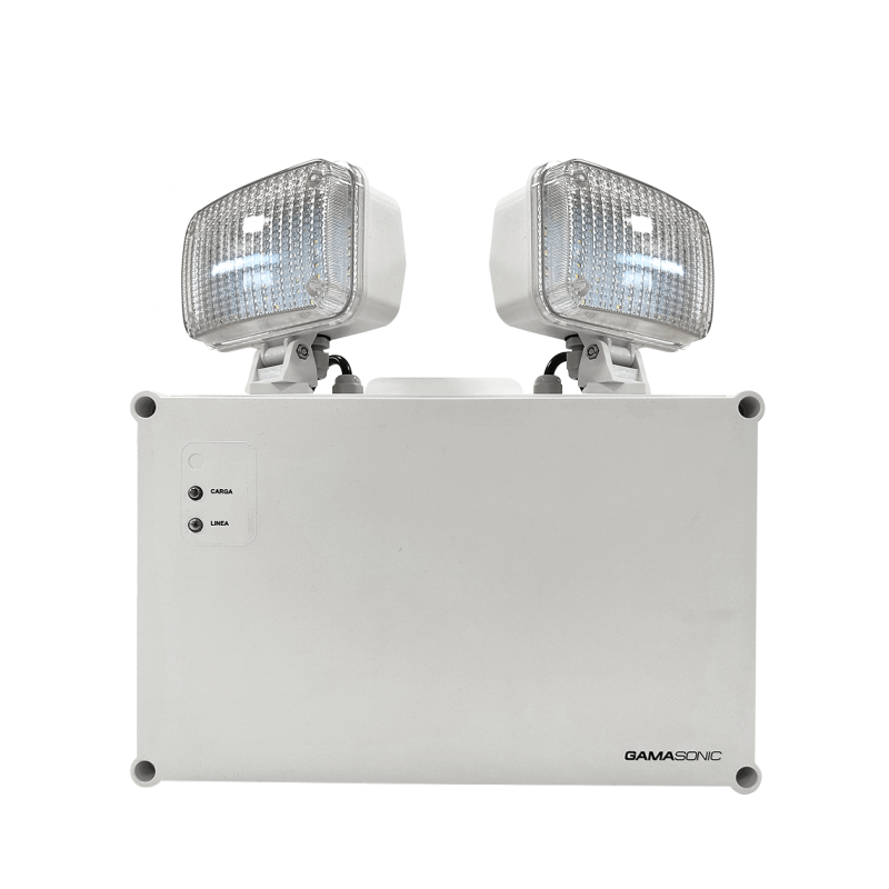 Luz de emergencia GAMASONIC estanca IP65 10W autonomía 2.5hs Outlet B