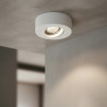Plafón SAN JUSTO rendondo para 1 luz GU10 móvil blanco