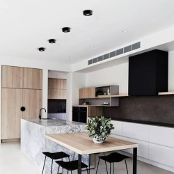 Plafón SAN JUSTO VEDIA redondo para 1 luz GU10 móvil negro