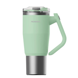 Vaso térmico PEABODY 950ml manija giratoria color verde