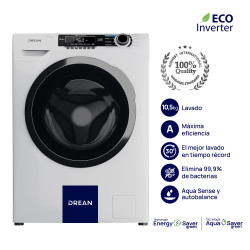 Lavarropas automático DREAN NEXT LCFDR1012SB0 inverter carga frontal 10,5kg 1200rpm blanco