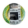 Cable unipolar FORTFLEX 1,5mm2 rollo por 100 metros verde amarillo CLASE 4 IRAM 2183