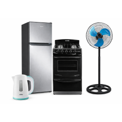 Combo ESTUDIANTE heladera + cocina + pava electrica + ventilador