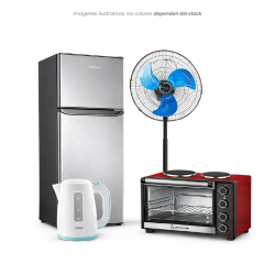 Combo ESTUDIANTE heladera + horno eléctrico + pava electrica
