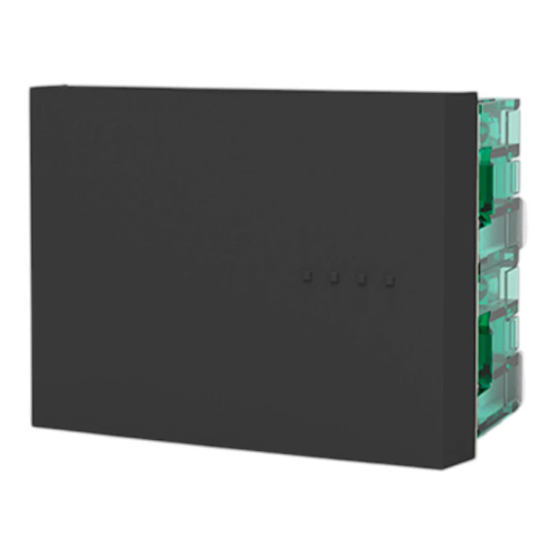 Módulo punto CAMBRE BAUHAUS 10A tecla doble 4 vías gris