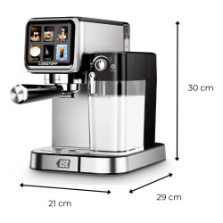 Cafetera expresso y capsulas LUSQTOFF LQEX010 1 litros 19 bar 1350W acero inoxidable