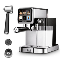 Cafetera expresso y capsulas LUSQTOFF LQEX010 1 litros 19 bar 1350W acero inoxidable