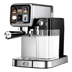 LUSQTOFF CAFETERA EXPRESSO LQ-E18-LQEX010 C/ADAPTA CAPSULA-ESPUMADOR LECHE  1 LITRO+700ml leche