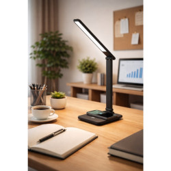 Lámpara de mesa MACROLED VENUS dimerizable carga inalámbrica 8W 2700K luz cálida