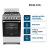Cocina PHILCO PHCN50P Multigas 50cm 4 hornallas Plata