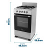 Cocina PHILCO PHCN50P Multigas 50cm 4 hornallas Plata