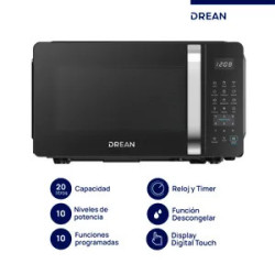 Microondas Digital DREAN HMD20ARNJ0 20 Litros 1100w Negro