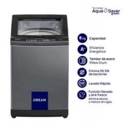 Lavarropas automático DREAN 8kg LPDR1165LG carga Superior 660pm silver