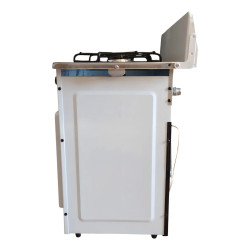 Cocina BRAM-METAL a gas 53cm 2 hornallas blanca