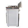 Cocina BRAM-METAL a gas 53cm 2 hornallas blanca