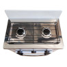 Cocina BRAM-METAL a gas 53cm 2 hornallas blanca