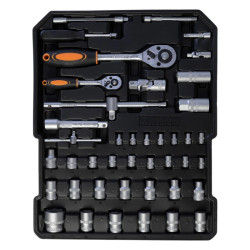 Set herramientas portatil LUSQTOFF maletin 107 piezas + taladro LQCT107-8K