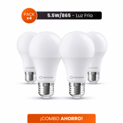 COMBO AHORRO LEDVANCE 4 lámparas led 5.5W luz fría