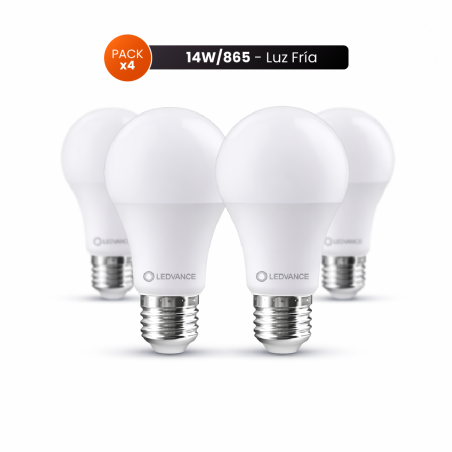 COMBO AHORRO LEDVANCE 4 lámparas led 14W luz fría