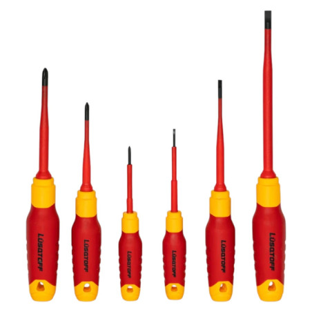 Juego destornilladores aislados 1000v LUSQTOFF por 6 unidades