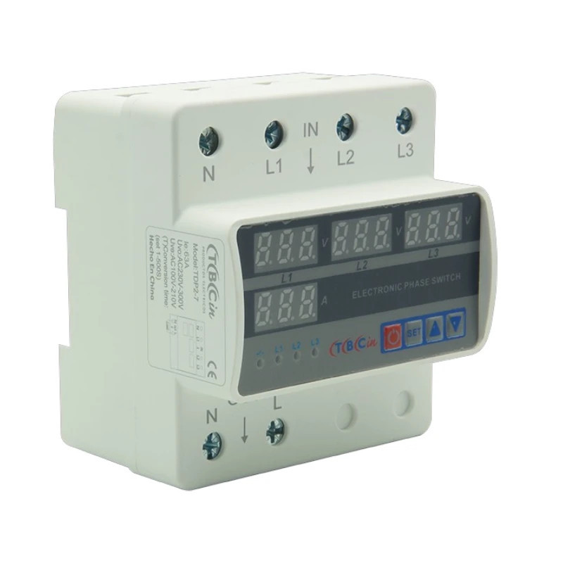 TBCIN SELECTOR TDP2-7 AUTOMATICO DE FASE con MEDICION Y PROTECCCION