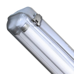 Portatubo led BAEL ESTANCO 218 INOX doble G13 120cm blanco