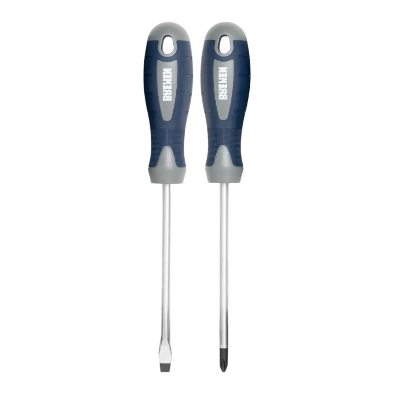 Kit 2 destornilladores BREMEN punta plana y phillips 5x100 mm