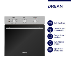 Horno eléctrico DREAN HEDR600CI manual 60 Litros empotrable acero inoxidable