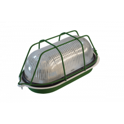 Tortuga industrial para 1 luz E27 ovalado chapa verde