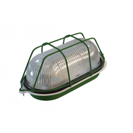 Tortuga chapa led industrial ovalada grande verde