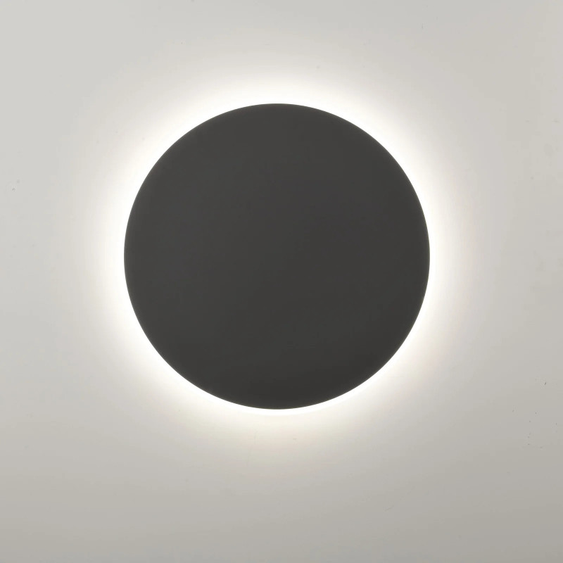 Aplique BAEL ATLAS 600 redondo 18W 1440lm IP65 3000K luz cálida negro