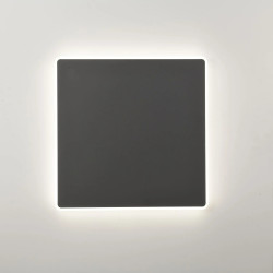 Aplique BAEL ATLAS 600 cuadrado 25W 2000lm IP65 3000K luz cálida negro