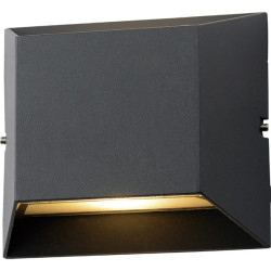 Aplique led BAEL PYRA bidireccional 12W IP54 3000K luz cálida negro