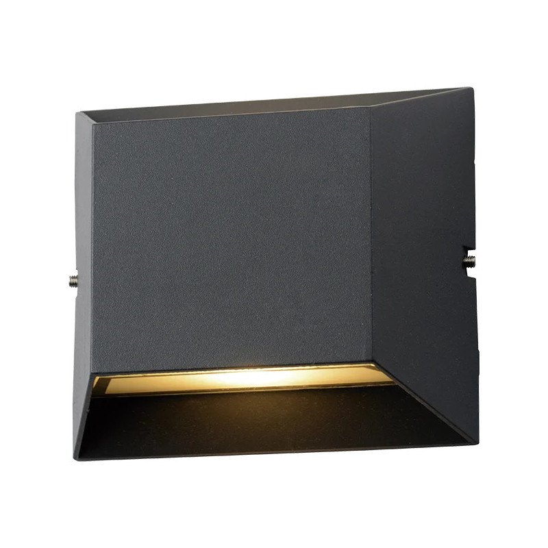 Aplique led BAEL PYRA bidireccional 12W IP54 3000K luz cálida negro