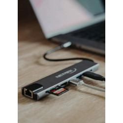 Hub USB-C 4k NETMAK 8 EN UNO 5Gbps NM-8EN1