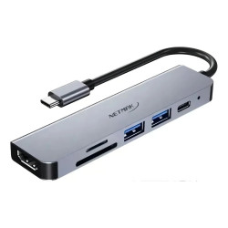 Hub USB-C 4k NETMAK 6 EN UNO 5Gbps NM-6EN1