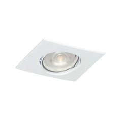 Spot SAN JUSTO cuadrado para 1 luz GU10 dicro móvil blanco