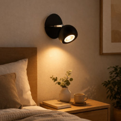 Aplique MARKAS ALYSSA para 1 luz GU10 bocha negro