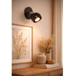 Aplique MARKAS ALYSSA para 1 luz GU10 bocha negro