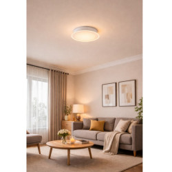 Plafón SAN LORENZO IBÉRICA redondo para 2 luces E27 blanco