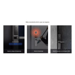 Cerradura inteligente Wi-Fi EZVIZ DL05 IP65 con pasador manual y acceso huella dactilar