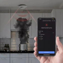 Detector de humo inteligente EZVIZ T4C con alerta sonora y luz estroboscópica
