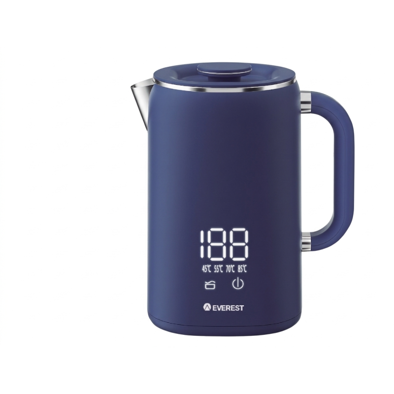 Pava eléctrica EVEREST ML-1703 1,7 Litros 1500W digital táctil azul
