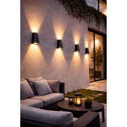 Aplique BAEL PATER bidireccional 6W IP54 3000K luz cálida negro