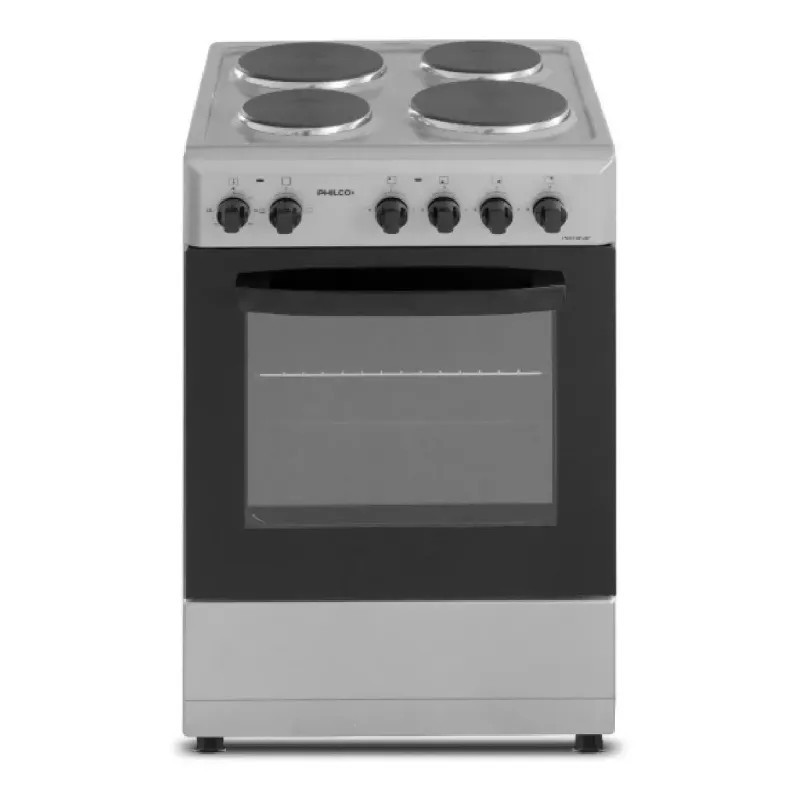 Cocina PHILCO 94PHCH050P Electrica 50cm 4 hornallas Plata OUTLET