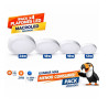 Pack de 4 plafones led MACROLED redondo luz fría